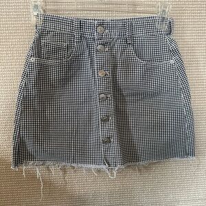 Zara Chic Black and White Houndstooth Skirt